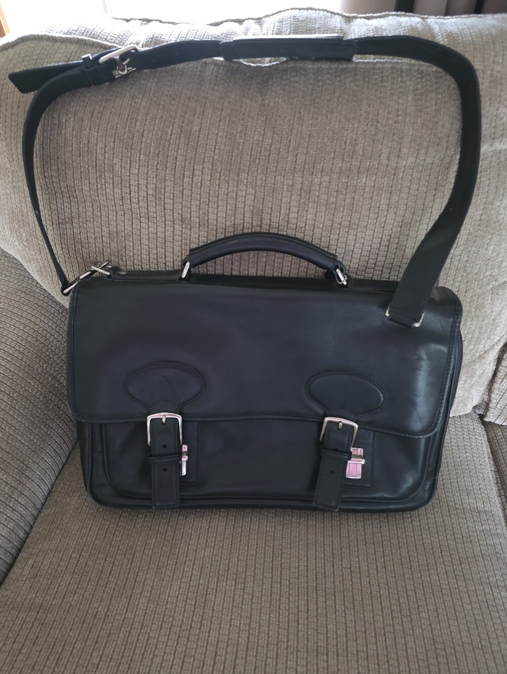 Coach - Vintage Black Leather Briefcase